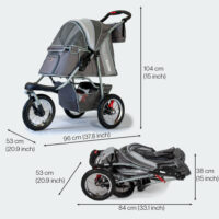 Afmetingen InnoPet Comfort Air Grijs - Measurements InnoPet Comfort Air Grey