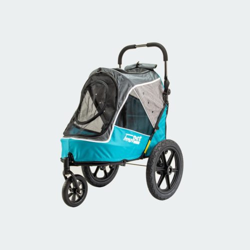 Dog pram side view sporty dog trailer