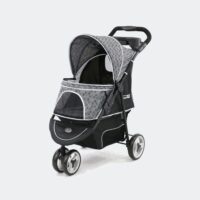 innopet hondenbuggy allure onyx schuin vooraanzicht