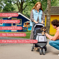 InnoPet All Terrain black Silver pet stroller for small dogs and cats