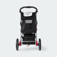 InnoPet Dog Pram Comfort EFA ECO Black Silver Rear View