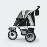InnoPet Dog Pram Comfort EFA ECO Black Silver Side View