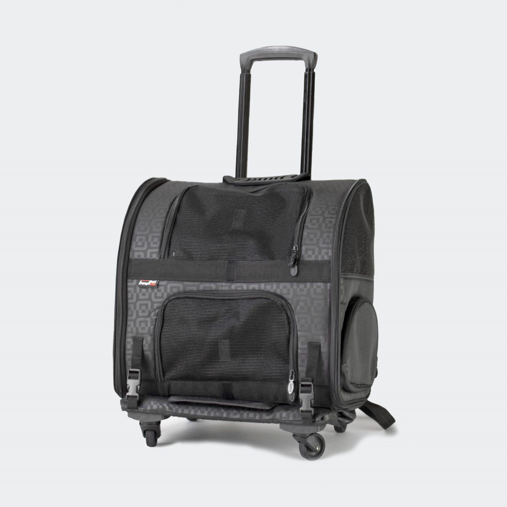 innopet trolley en rugtas roller carrier zwart vooraanzicht als trolley