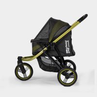 Side view of the InnoPet Premium Comfort dog stroller with the canopy fully extended.
