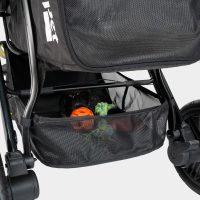 Spacious under-basket storage on the InnoPet Premium Comfort dog stroller.