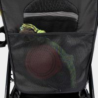 Large rear storage pocket on the InnoPet Premium Comfort dog stroller.