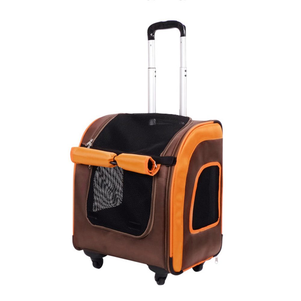 Ibiyaya Liso backpack and dog trolley for small pets – Brown