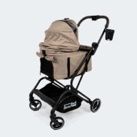 InnoPet Nomad beige pet stroller for small dogs with detachable cabin car seat booster for pets