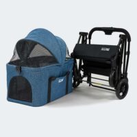 InnoPet cat stroller with detachable cabin and compact folding dog pram