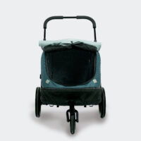 InnoPet Noah Lagoon Green and Grey pet stroller with all terrain wheels that doubles as a travel crate and bike trailer for small dogs