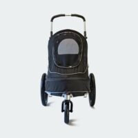 InnoPet Sporty EVR dog stroller with rubber all terrain wheels and a spacious cabin for comfortable rides on city routes and forest paths