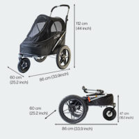 InnoPet Sporty EVR dog wagon and bike trailer with all terrain puncture-proof wheels
