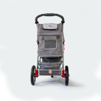 InnoPet Dog Pram Comfort Air Eco Grey Rear View Closed