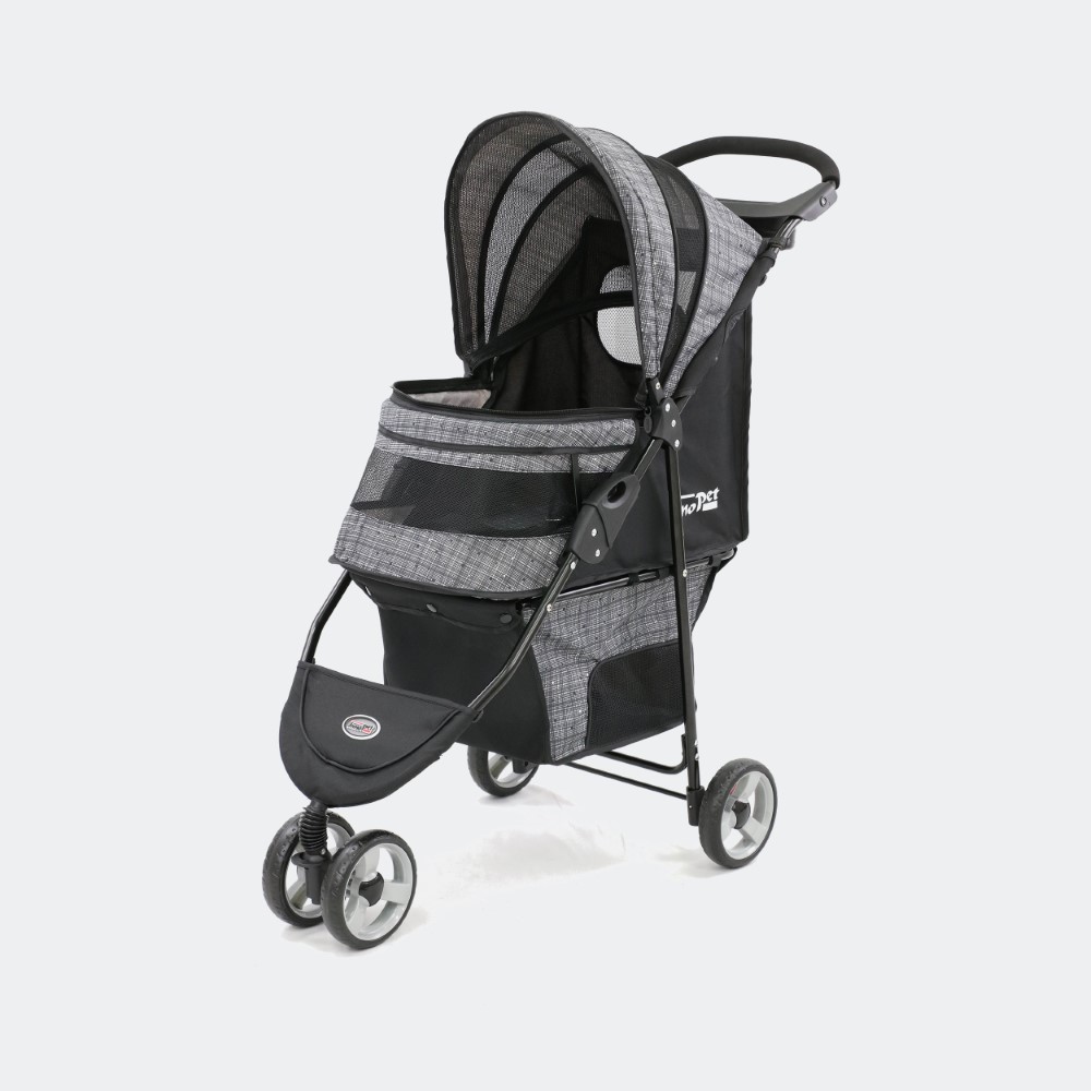 InnoPet Dog Pram Avenue Blended Grey Oblique View