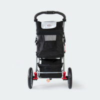 InnoPet Dog Pram Comfort EFA ECO Black Silver Rear View