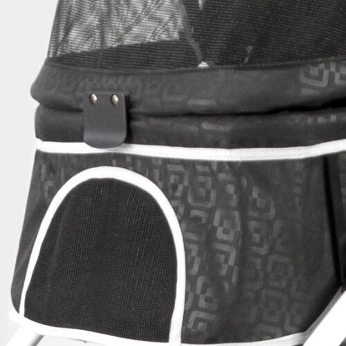 innopet-dog-pram-monaco-black-front-view-zipless-clip