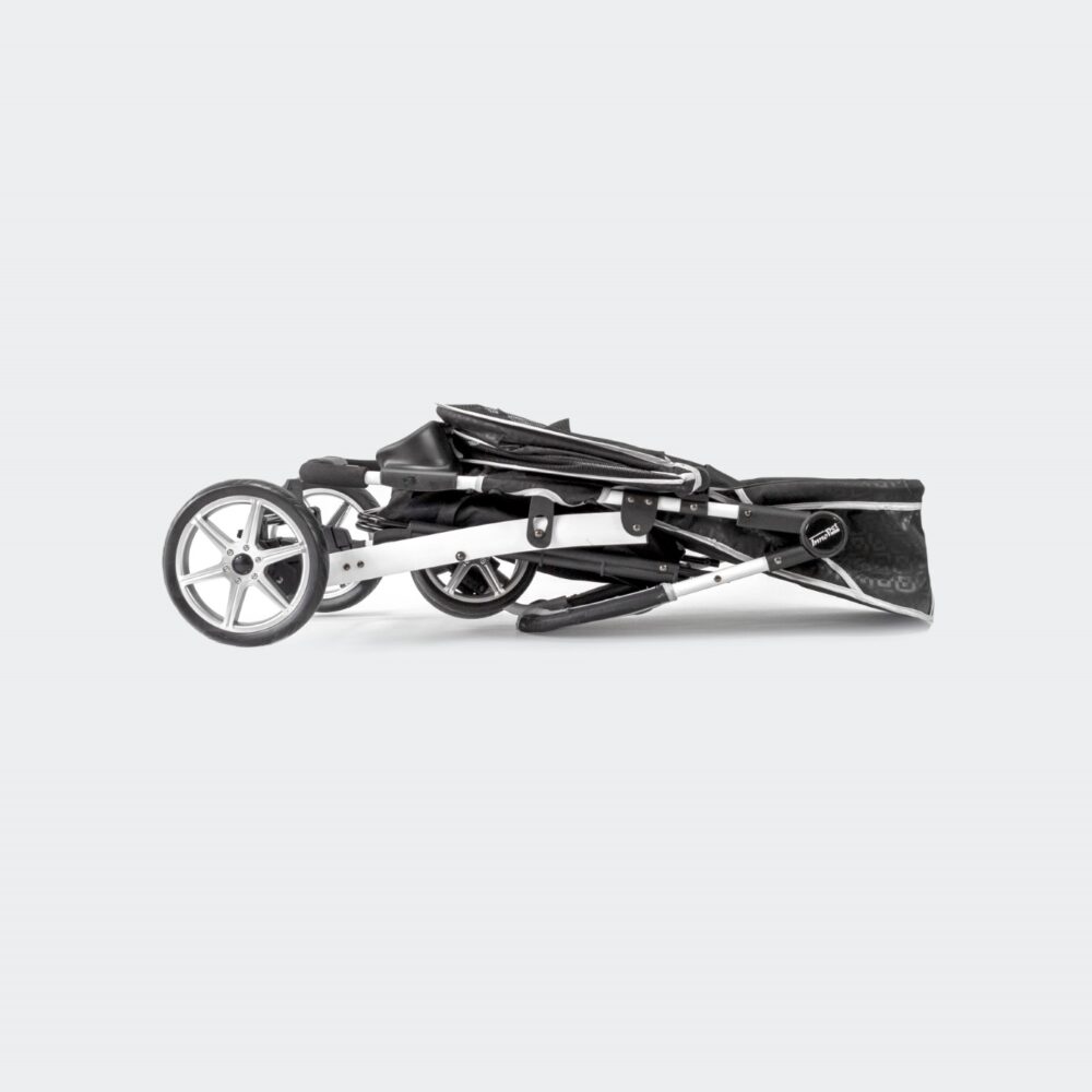 innopet-hondenbuggy-monaco-zwart-ingeklapt