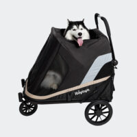 Ibiyaya Grand Cruiser Dog Trailer For Heavy Dogs Up To 50kgs Side View With Dog