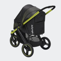 Ibiyaya Beast Jogger Black Three Wheeled Dog Pram For Medium Sized Dogs Rear 2