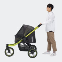 Ibiyaya Beast Jogger Black Three Wheeled Dog Pram For Medium Sized Dogs With Person