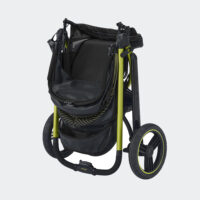 Ibiyaya Beast Jogger Black Three Wheeled Dog Pram For Medium Sized Dogs Folded