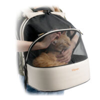 Ibiyaya Panorama small pet backpack buttermilk