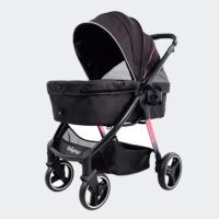 Ibiyaya Retro Luxe Black Dog Pram For Small To Medium Sized Dogs Or Two Dogs 7