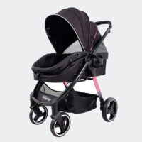 Ibiyaya Retro Luxe Black Dog Pram For Small To Medium Sized Dogs Or Two Dogs 6
