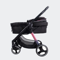 Ibiyaya Retro Luxe Black Dog Pram For Small To Medium Sized Dogs Or Two Dogs 5