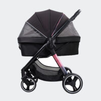 Ibiyaya Retro Luxe Black Dog Pram For Small To Medium Sized Dogs Or Two Dogs 2