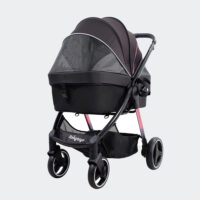 Ibiyaya Retro Luxe Black Dog Pram For Small To Medium Sized Dogs Or Two Dogs 1