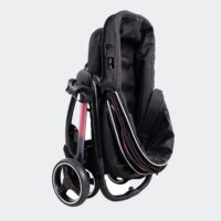 Ibiyaya Retro Luxe Black Dog Pram For Small To Medium Sized Dogs Or Two Dogs Folded 2