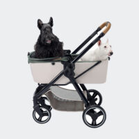 Ibiyaya Retro Luxe Green Dog Pram For Small To Medium Sized Dogs Or Two Dogs 5