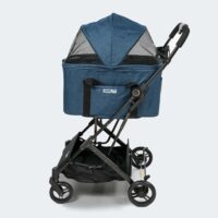 Blue pet stroller InnoPet 2-in-1 Compact pram for cats