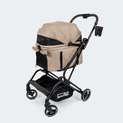 InnoPet Nomad Dog pram for pets up to 20kg in colour beige for cats