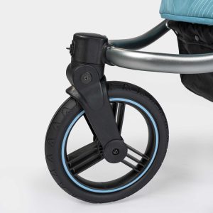 PU front wheel with stylish rim detail on the InnoPet Premium Comfort dog stroller.